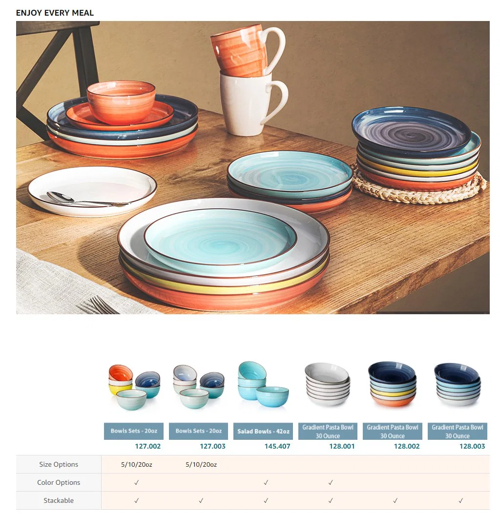 Factory Direct Modern Ceramic Dinner Dishes &amp; Plates Porcelain Dishes Crockery Dinnerware Sets