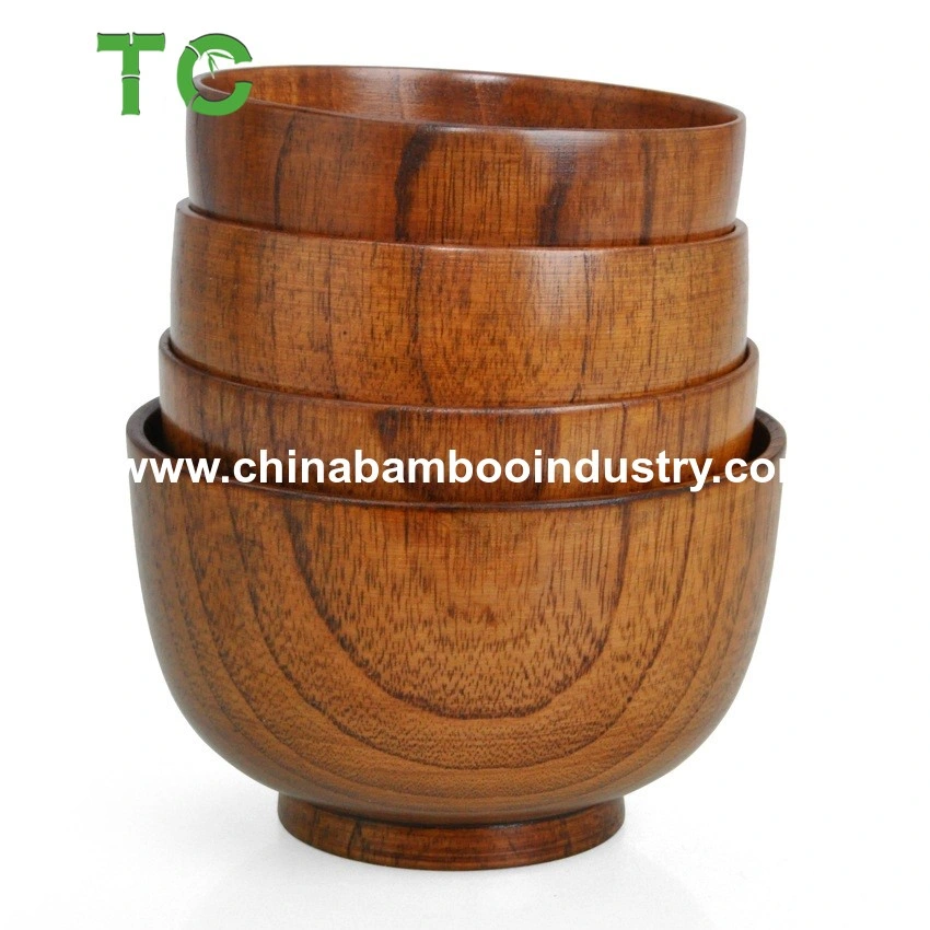 Wholesale Large Jujube Wooden Bowl Serving Bowl Wooden Tableware