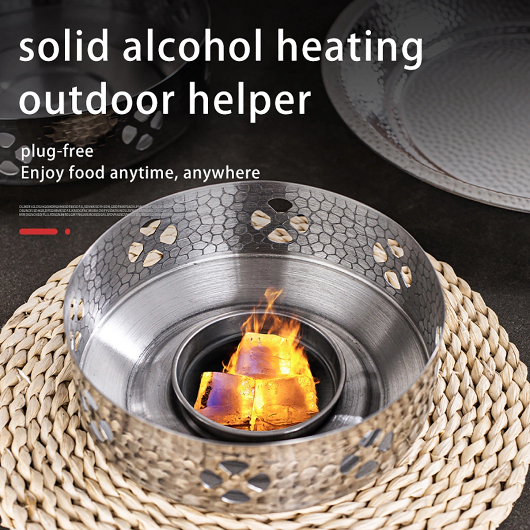 2024 New High Quality Round Insulation Stove Outdoor Restaurant Alcohol Heating Cookware