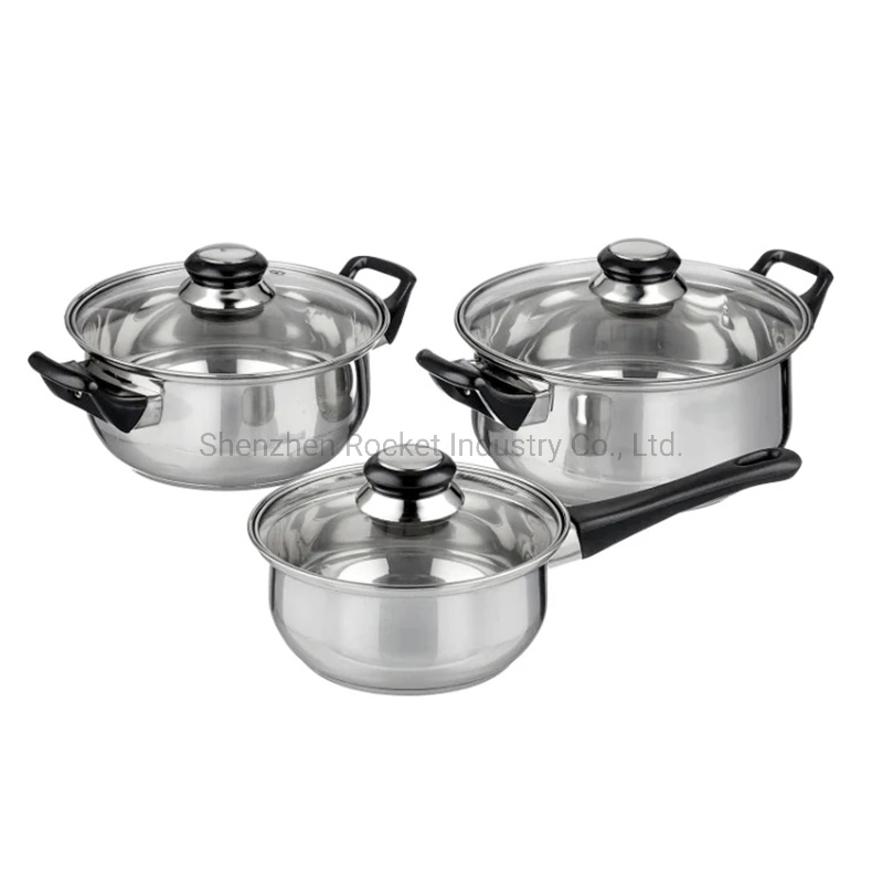 Bakelite Handle Stainless Steel Pot Sets Cookware