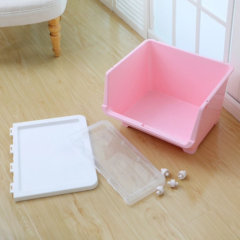 Plastic Storage Bins with Lid, PP Stackable Storing Basket Bins