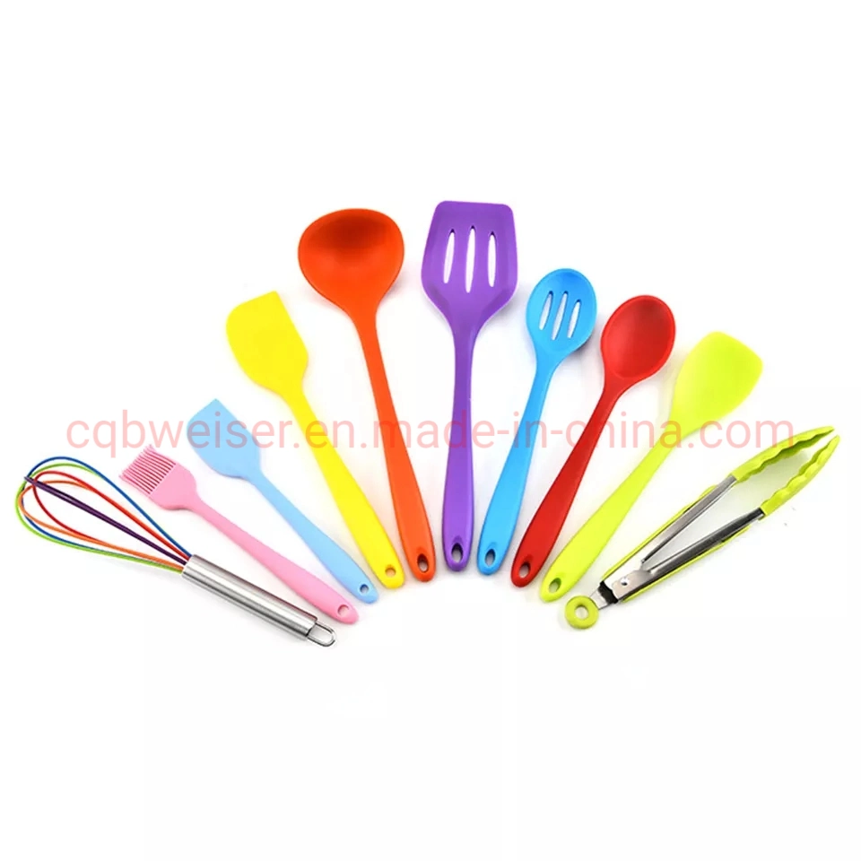 Color Boxed Amazon Wholesale Silicone Non-Stick Cookware Set Kitchen Tools