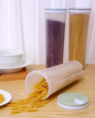 PP Kitcthen Dry Food Beans Cereal Pasta Storage Container Long Shape Clear Boxes Plastic Candy Box Dry Food Container