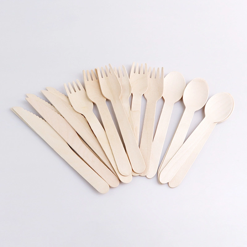 Compostable Wooden Cutlery Disposable Environmental Tableware