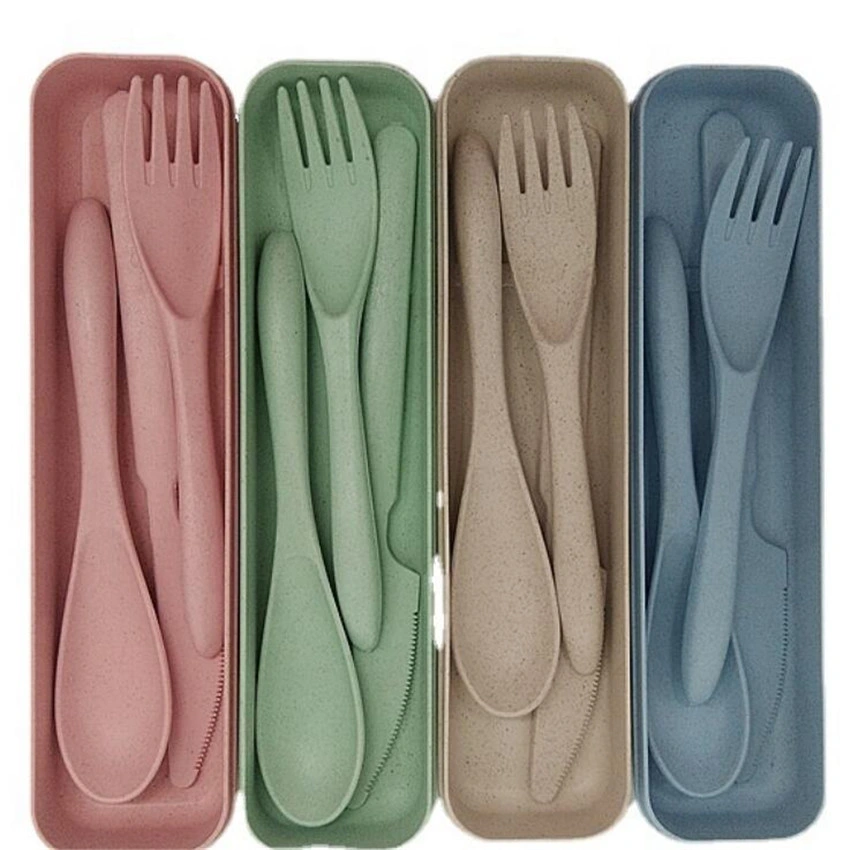 Plant Wheat Straw Material Cutlery Set Flatwares Tableware Sets