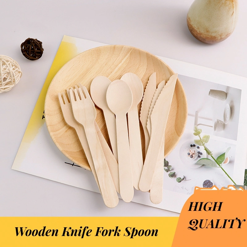 Compostable Wooden Cutlery Disposable Environmental Tableware
