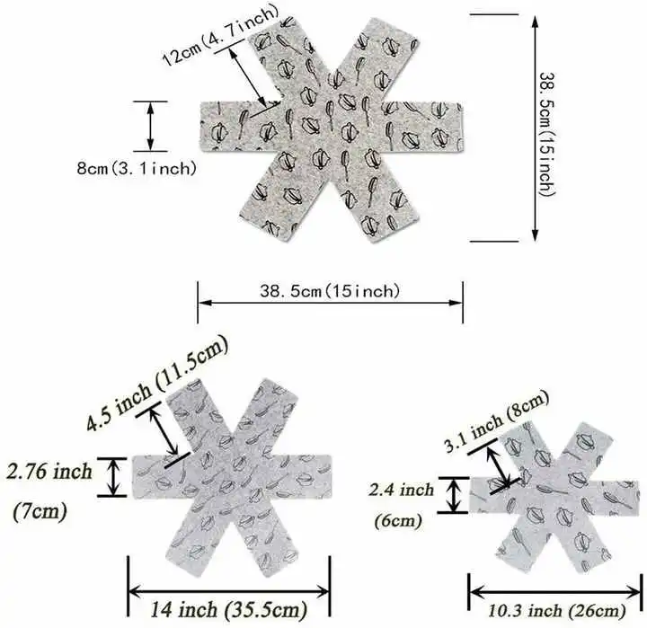 Pot and Pan Protectors for Stacking Cookware Pot Dividers and Pan Separators