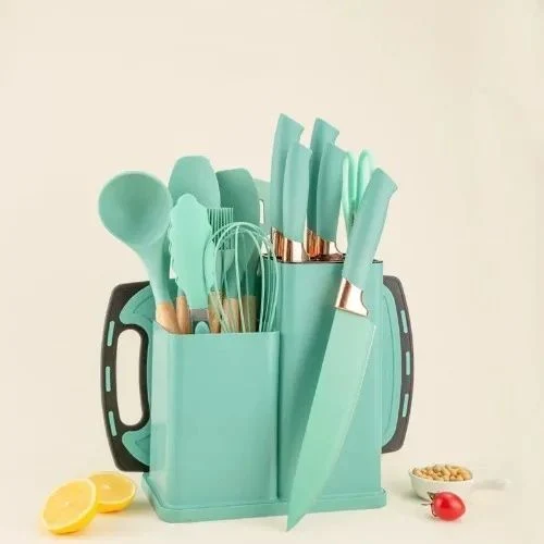 China Factory Cheap Low Price Silicone Utensils Sets Silicone Cooking Utensils Set 19PCS 19 PCS 19 Pieces Cooking Tools Accessories Silicone Kitchen Utensil Set