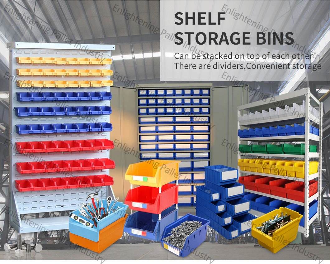 Automotive Appliance Electonics Hospital and Industry Use Plastic Nestable Pegboard Shelving Bins for Spare Parts Storage