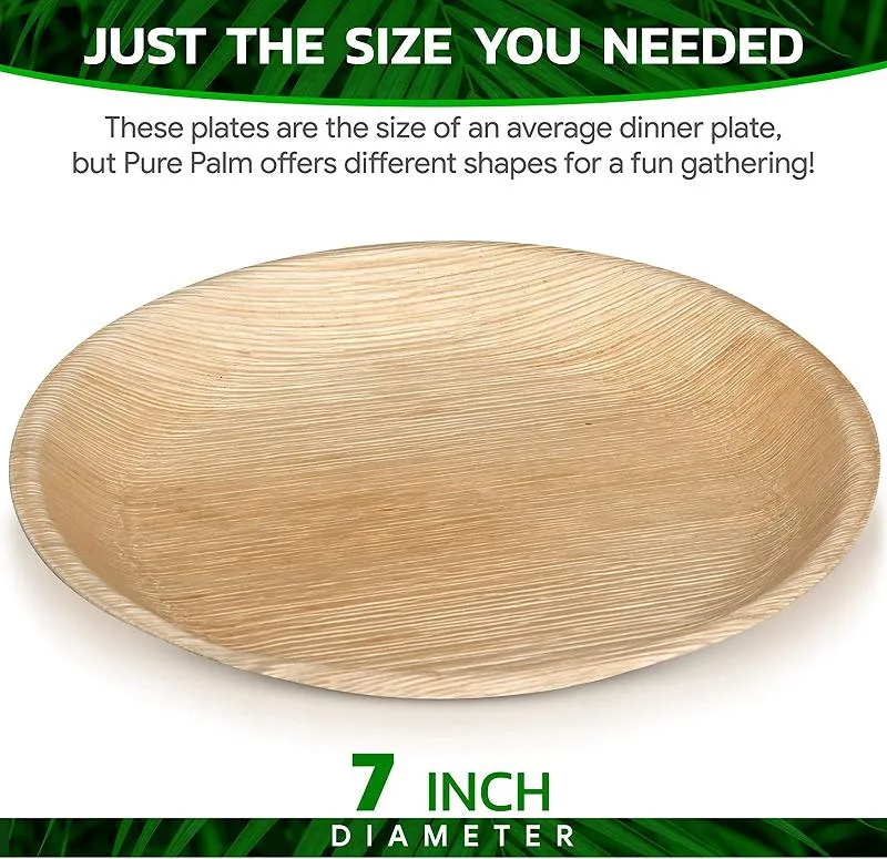 Biodegradable Eco Friendly Lunch Food Containers Palm Leaf Dinnerware