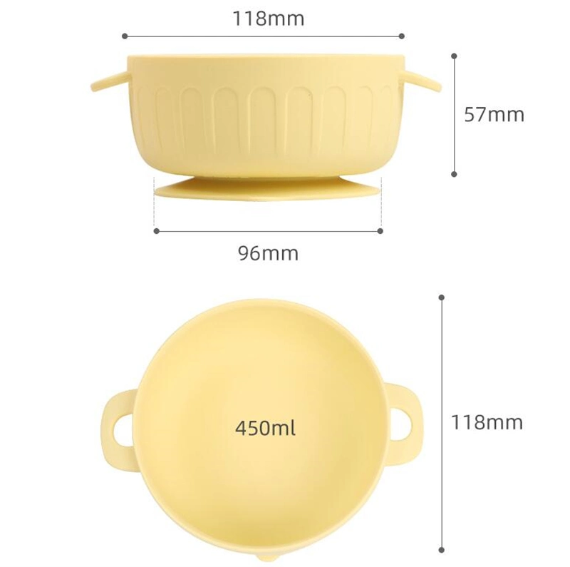 OEM ODM Silicone Baby Suction Bowl Colored Child Bowl with Lid for Home