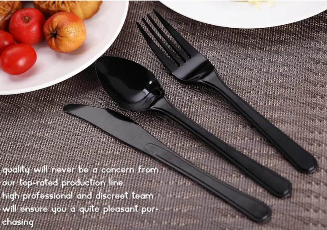 Disposable Plastic Cutlery Spoon Fork and Knife, Plastic Tableware Set