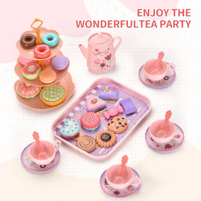 Play Set New Girls Unicorn Afternoon Tea Tinplate Play Kitchen Accessory Kit