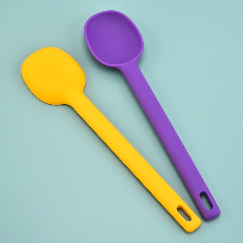 New Creative Silicone Soup Spoon Salad Stirring Spoon Kitchen Soup Spoon Kitchen Spoon Baking Tool