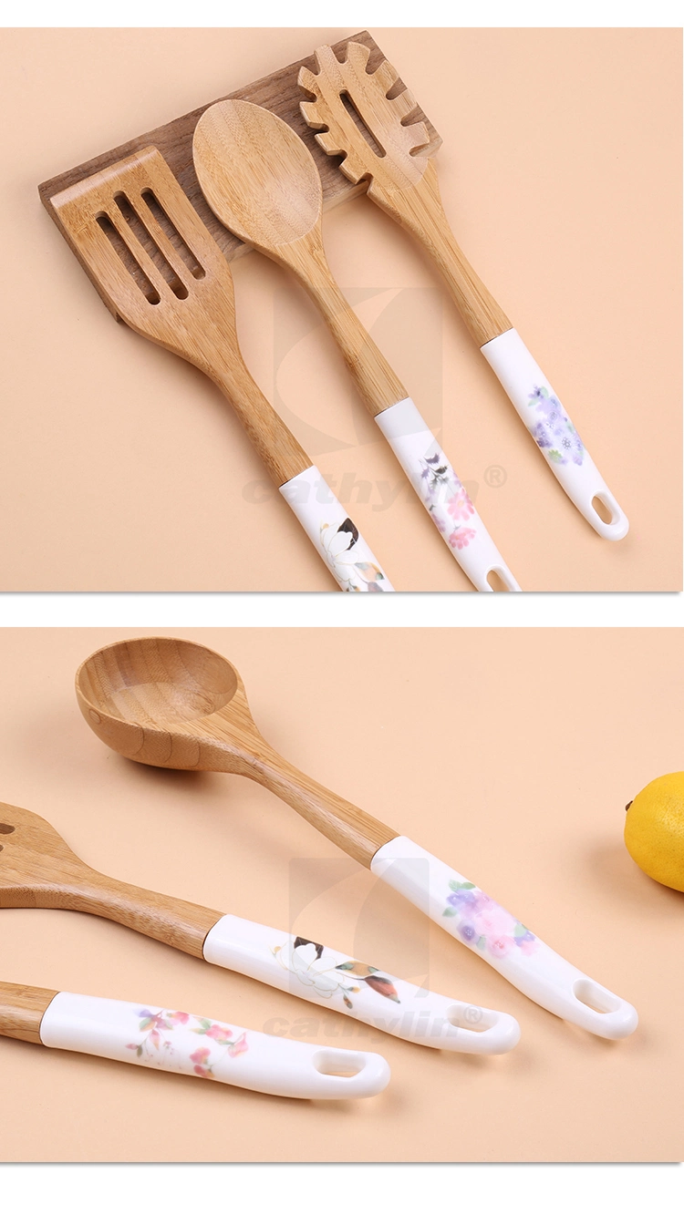 Top Sell Slotted Turner Soup Spoon Multipurpose Wooden Kitchen Tools