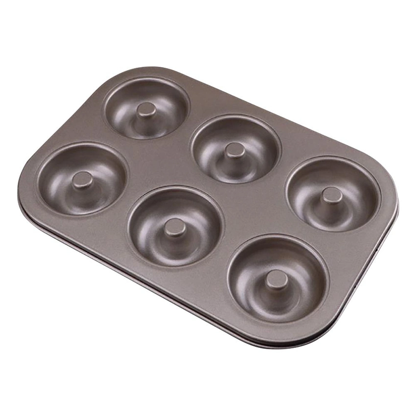 Kitchen Carbon Steel Nonstick 5 Piece Bakeware Cake Baking Tray Set for Home Loaf Cookie Sheet Pan with Silicone Handles