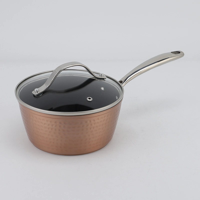 6PCS Copper Nonstick Frying Pan Saucepan Stock Pot Cooking Pots and Pans Aluminum Cookware Sets