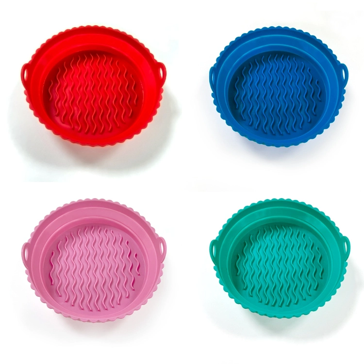 Reusable Air Fryer Silicone Liners Round Food Safe Non Stick Air Fryer Basket Silicone Kitchenware