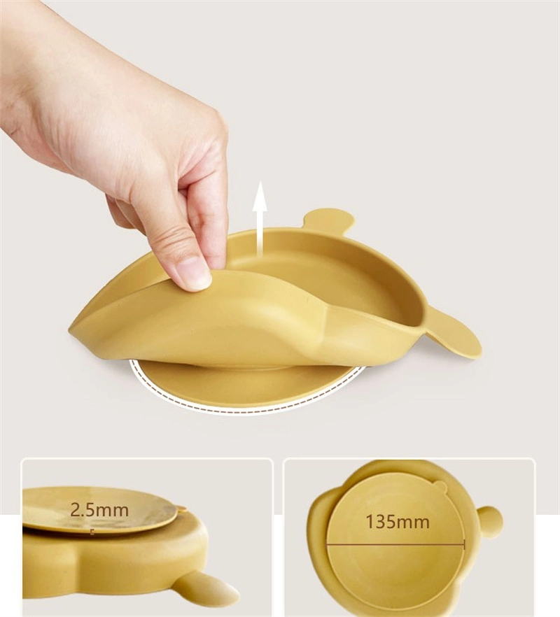 Wholesale FDA Silicone Dinner Plate Baby Dinnerware Set