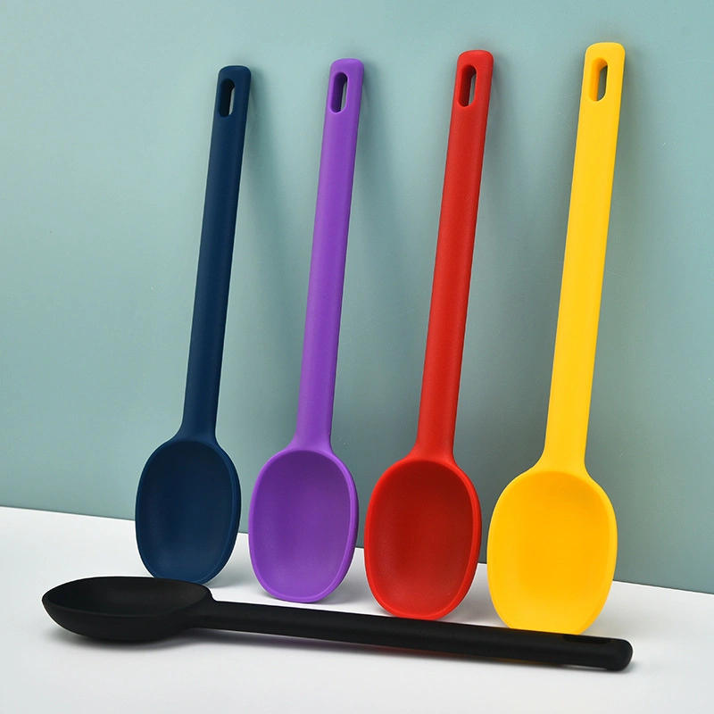 New Creative Silicone Soup Spoon Salad Stirring Spoon Kitchen Soup Spoon Kitchen Spoon Baking Tool