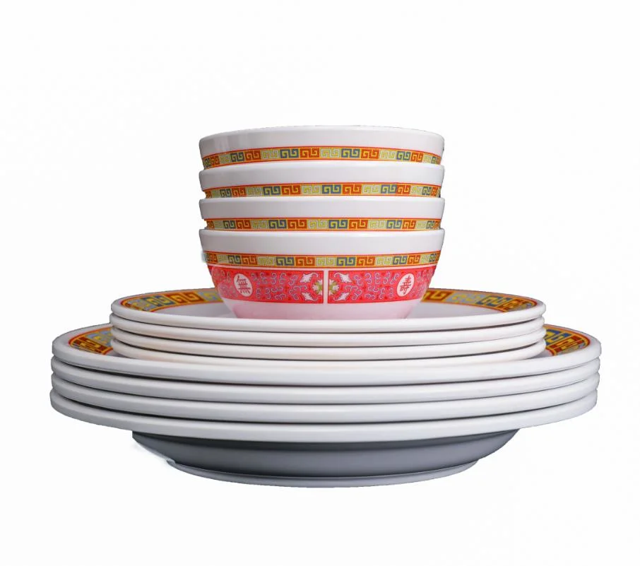 Wholesale 12 Pieces Melamine Dinnerware Set