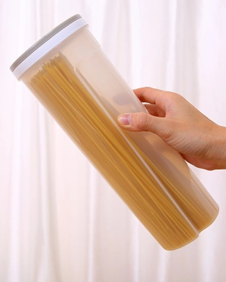 PP Kitcthen Dry Food Beans Cereal Pasta Storage Container Long Shape Clear Boxes Plastic Candy Box Dry Food Container