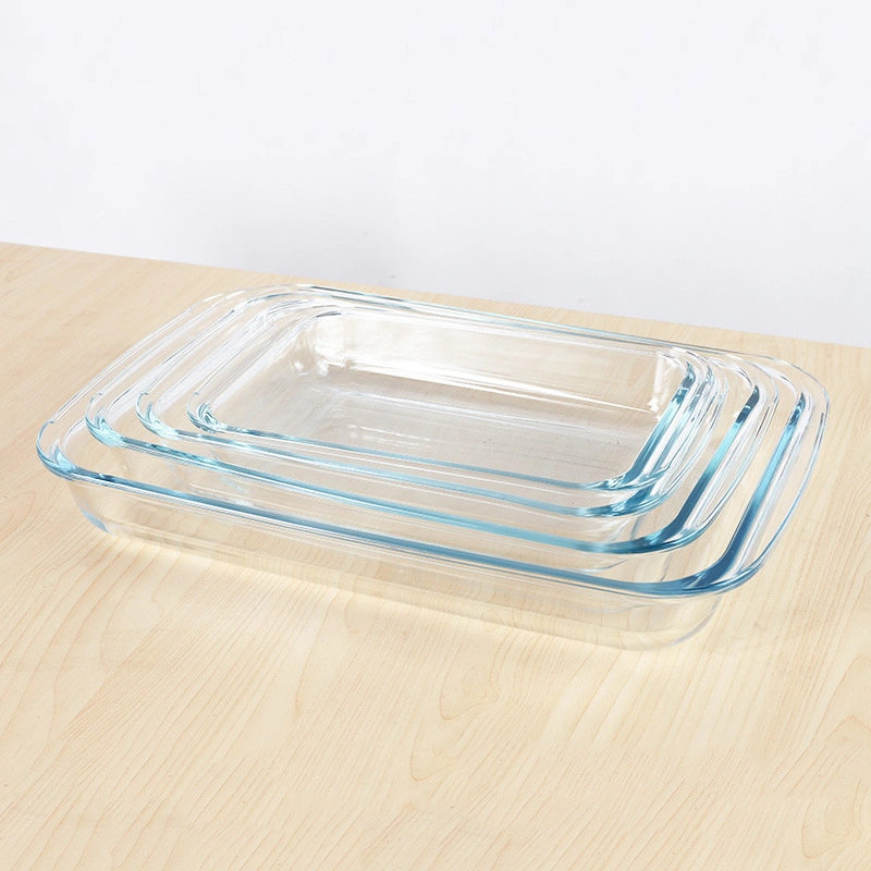 High Quality Tempered Glass Baking Tray Dishes Bakeware Set with Lid