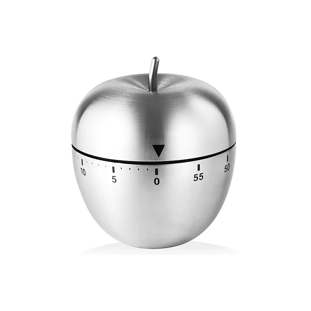 Promotional Gift Stainless Steel Apple Kitchen Timer with 60 Minutes