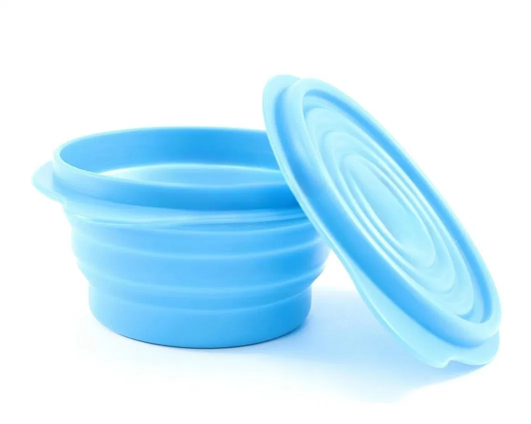 Wholesale Creative Silicone Foldable Portable Baby Bowl with Lid