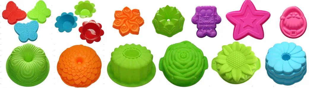 Heart Shape Waffle Mold 5-Cavity Silicone Oven Pan Baking Cookie Cake Muffin Cooking Tools