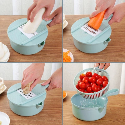 Kitchen Tools 3-in-1 Food Processor Vegetable Chopper Cutter Hand Roller Meat Mincer Household Manual Meat