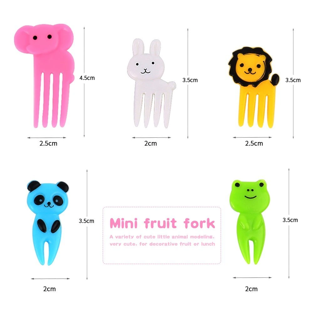 Aohea Food Picks Fruit Forks Kids Skewers Kids Plastic Mini Forks for Kids