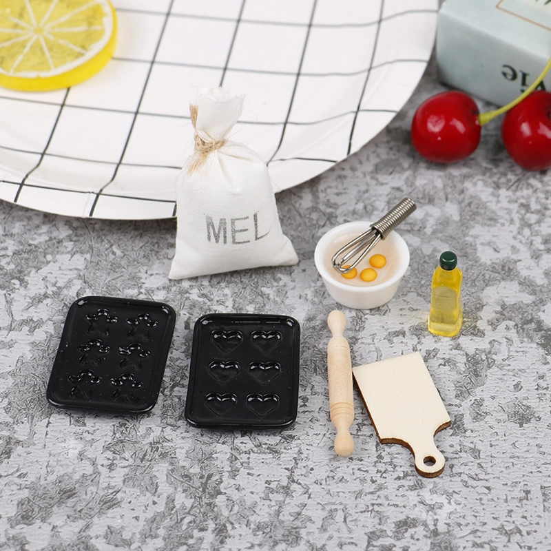 Dollhouse Miniatures Baking Tools Kitchen Accessories for Doll House Pretend Play Toys