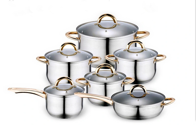 Chinese Factory Kitchen Stainless Steel Set Ware Cooking Tool Milk Pot Soup Pot 2.9L 3.9L 6.6L Frying Pot Whistle Water Kettle 2.5L 6PCS Cookware Set with Lid
