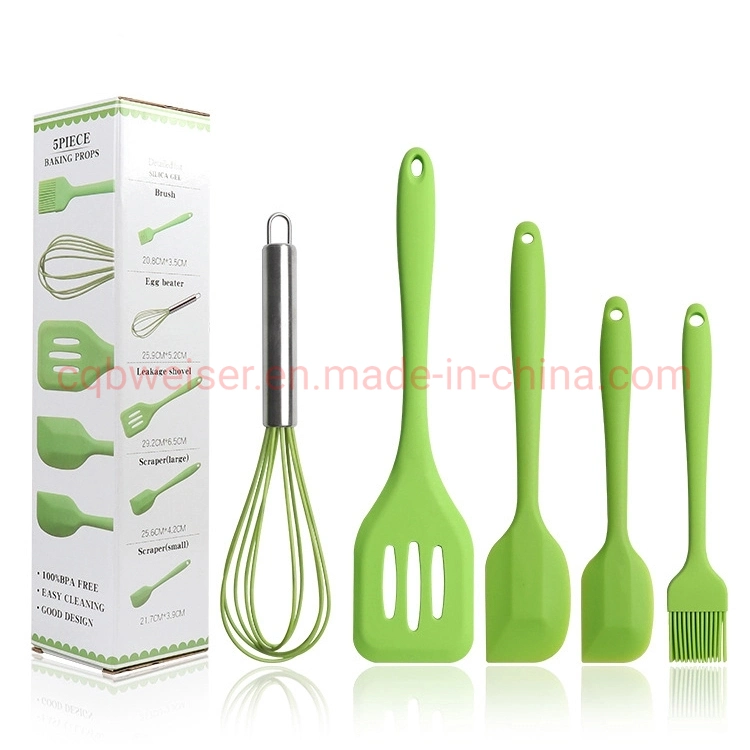 Home Kitchen Heat Resistant Food Silicone Kitchen Utensils Cooking Set