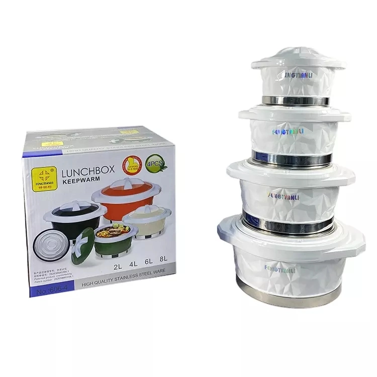 Kitchenware ABS Plastic Shell Stainless Steel Food Warmer Casseroles Set