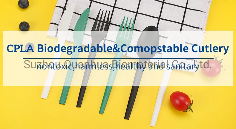 Cpla Disposable Eating Tableware Biodegradable Cutlery Set