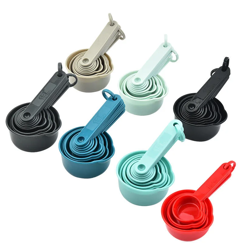Wholesale Plastic Measuring Cups 5 PCS/Set Kitchen Baking Tool Measuring Spoon Measure Tools