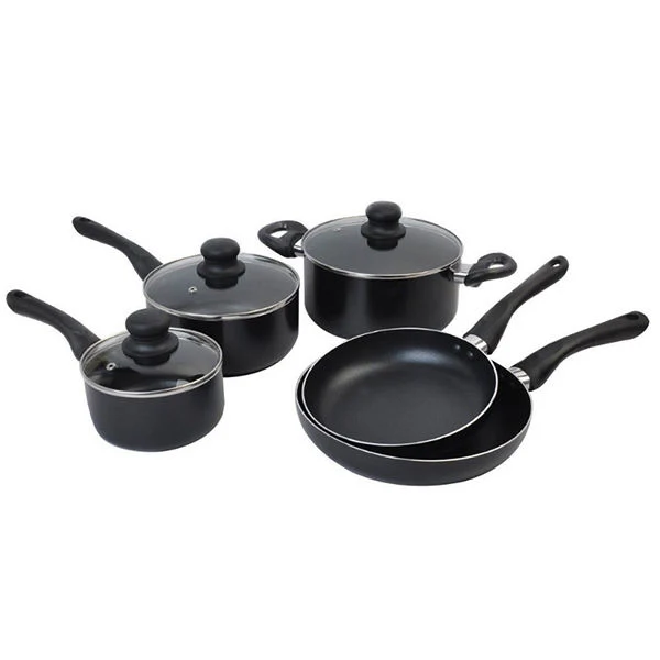 Aluminum Alloy Kitchen Cooking Pot Frying Pan Casserole Cookware Sets with Glass Lid