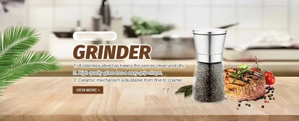 Glass Manual Pepper Mill Grinder Home Kitchen Tool Salt Pepper Grinder