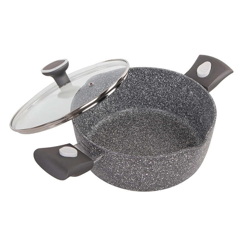 Nonstick Fogred Aluminum Cooking Pots Granite Stone Cookware with Detachable Handle