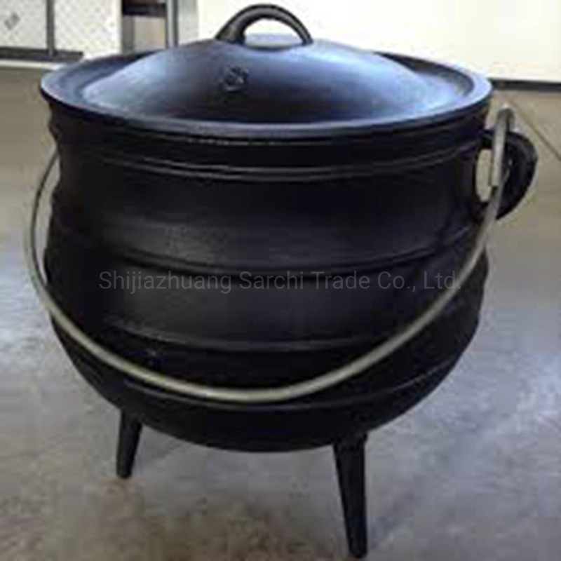 Pre-Seasoned Hot Camping for Picnic with 3 Legs Cookware South African Cast Iron Cauldron