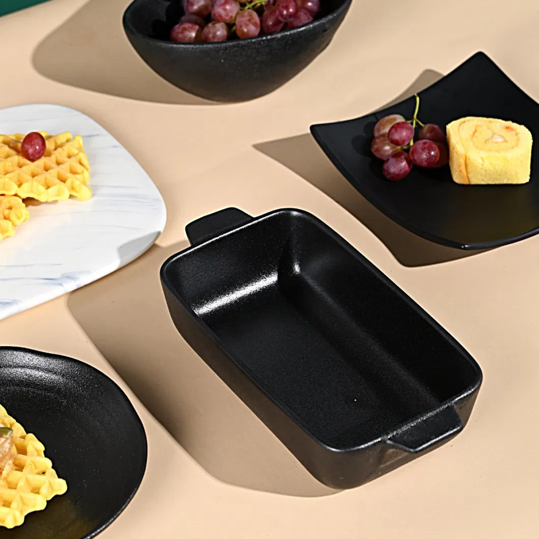 Healthy Rectangular Shaped Bakeware Casserole Dish Ceramic Oven Baking Pan Set