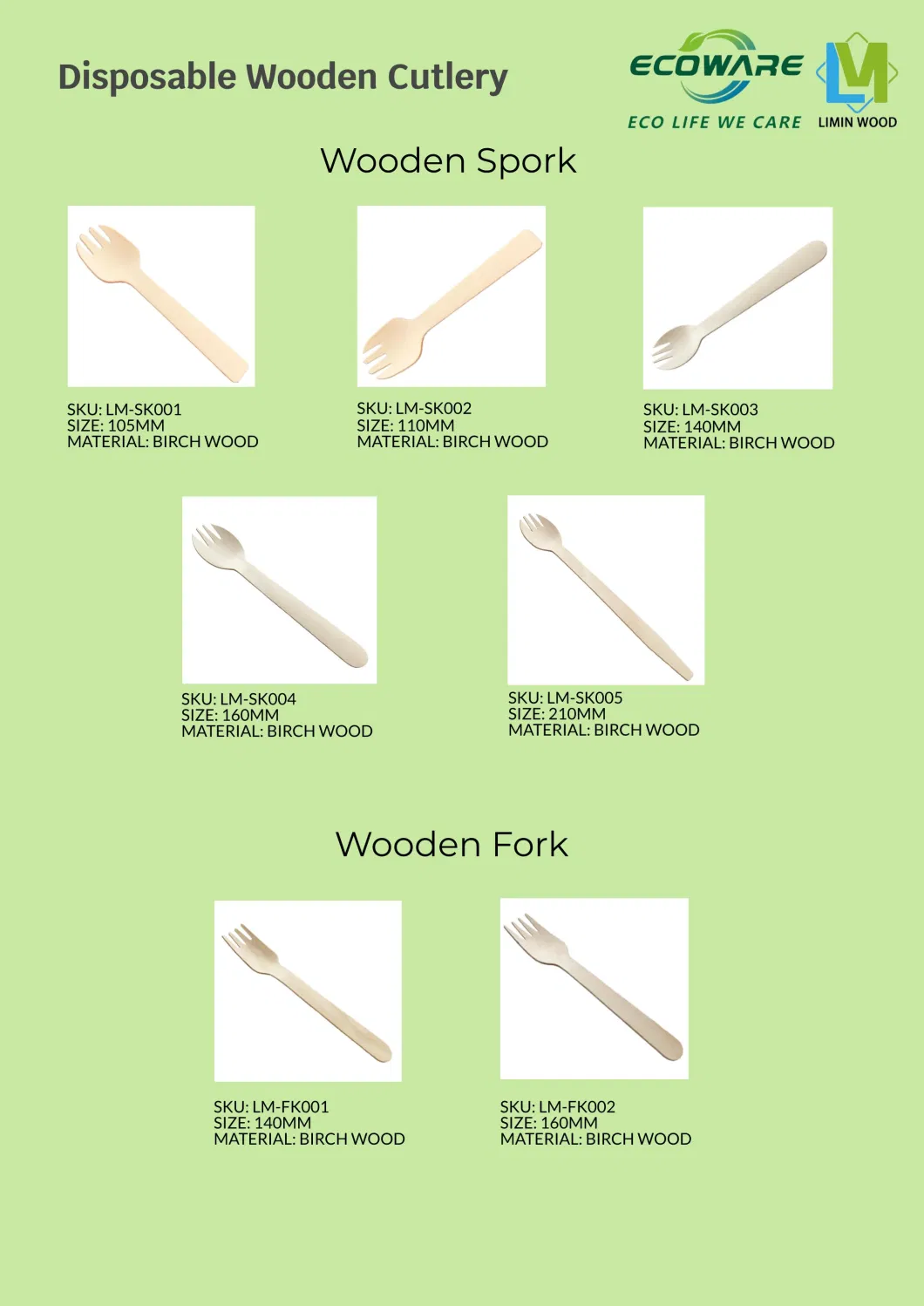 Factory Direct Wooden Cutlery Disposable Wood Cutlery Tableware Spoon Fork Knife Napkin Set