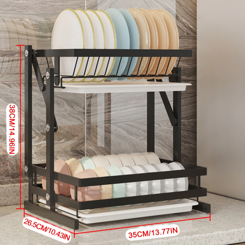 Kitchen Sink Countertop Foldable Collapsible Dish Drainer Drying Rack Wall Hanging Easy Installation