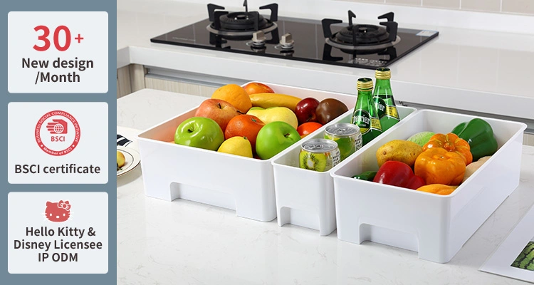 Pet Storage Organizer for Kitchen Accessories Food Drinks Snacks 3 PCS Set Plastic Organizer Bin for Kitchen