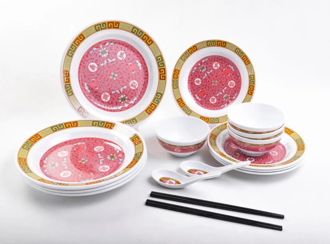 Wholesale 12 Pieces Melamine Dinnerware Set