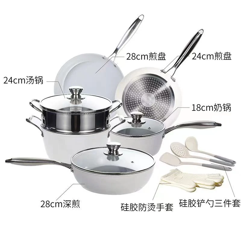 High-Value Ceramic Non-Stick Cookware Set for Induction Cooktops