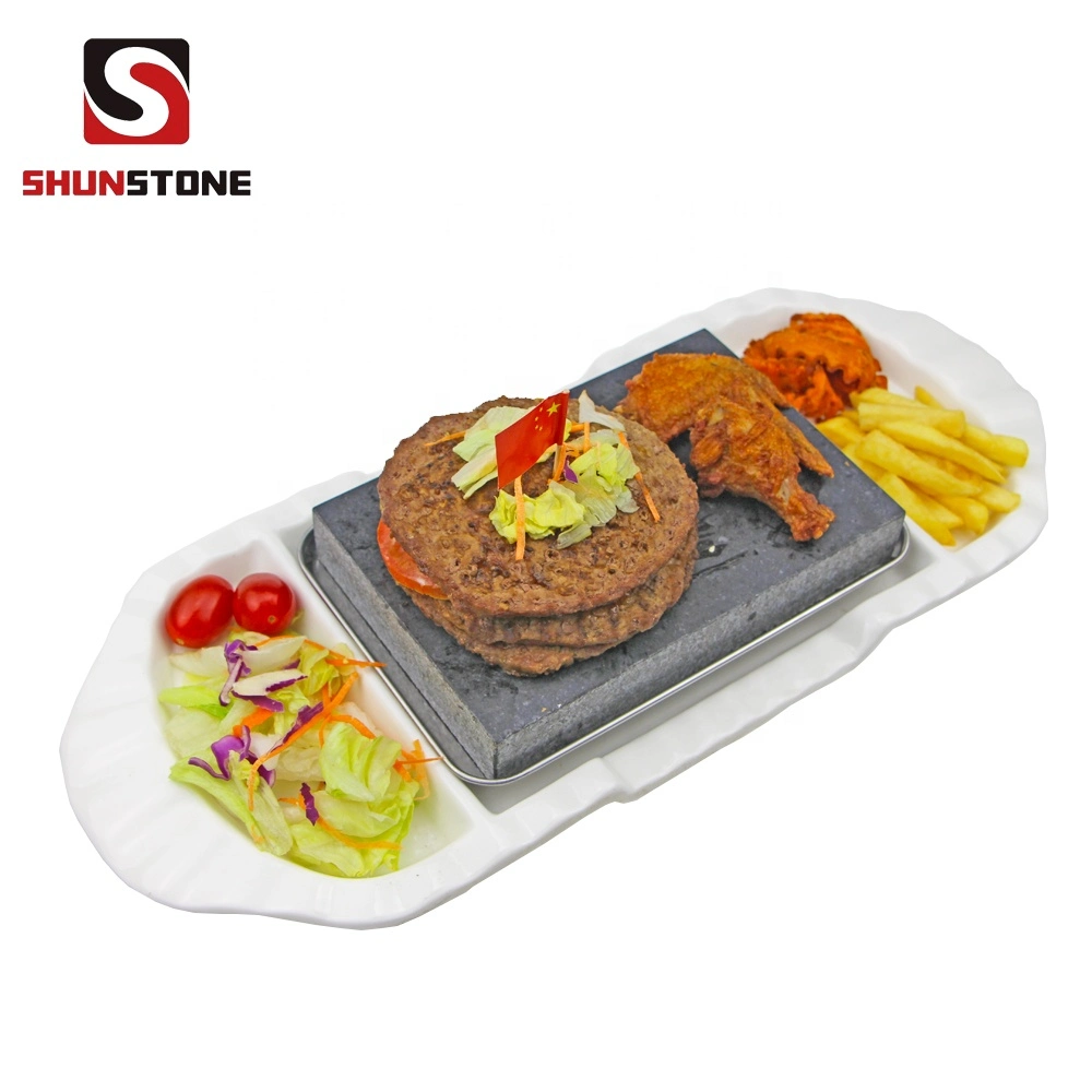 BBQ Steak Stone Stone Grill Plate Cookware Set for China Restaurant Stone Grill Cooking Ceramic Material Nonstick Cookware Sets