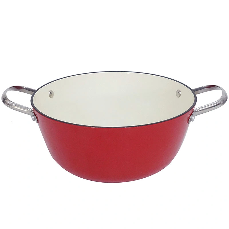 Factory Enameled Cast Iron with Handle Oven and Dishwasher Safe Ideal for for Baking and Frying Lightweight Cast Iron Casserole